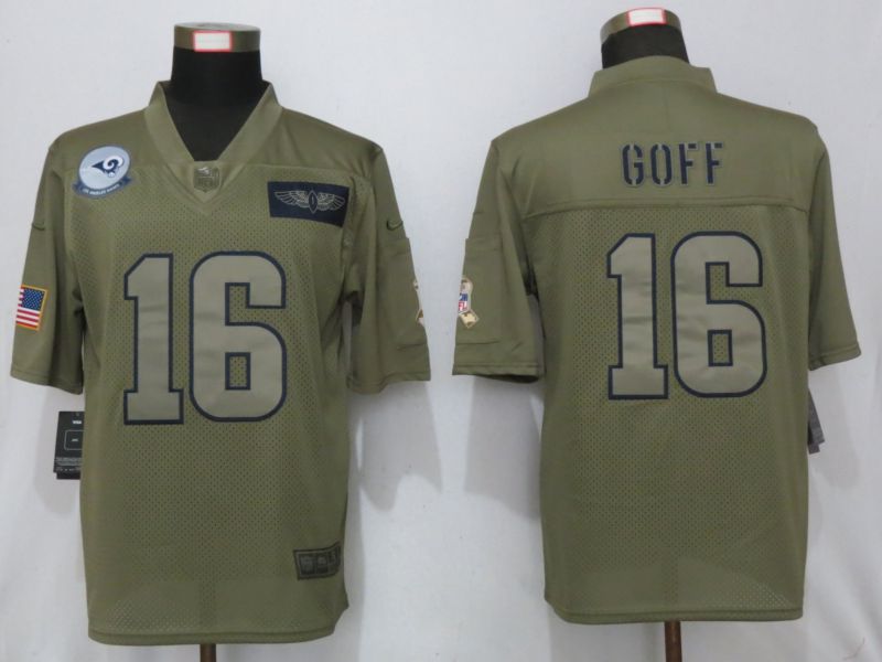 Men St.Louis Rams #16 Goff Nike Camo 2019 Salute to Service Limited NFL Jerseys->los angeles rams->NFL Jersey